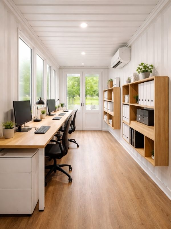 Bureau aménagé dans un conteneur professionnel Bureau aménagé dans un conteneur professionnel